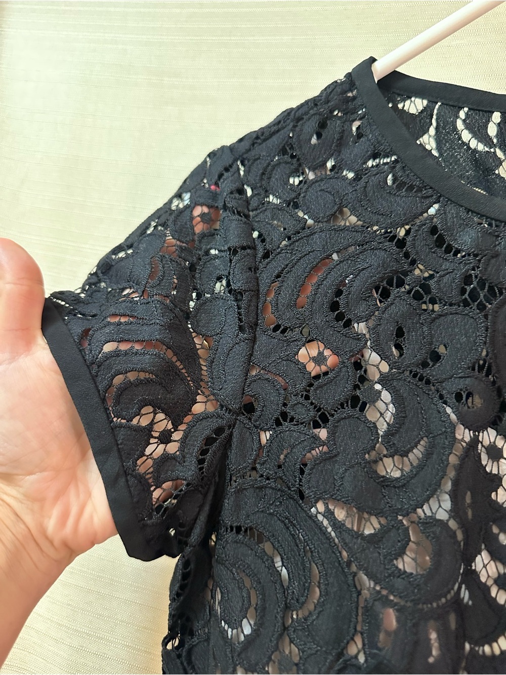 LOFT Black Lace Sheath Dress Petite 0P Fully Lined Cocktail Dress NWT - Picture 4 of 10